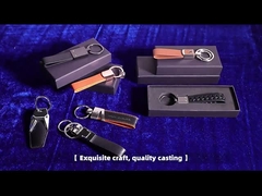 Cadeau de marque de voiture Cadeau personnalisé de porte-clés en cuir en pu en métal